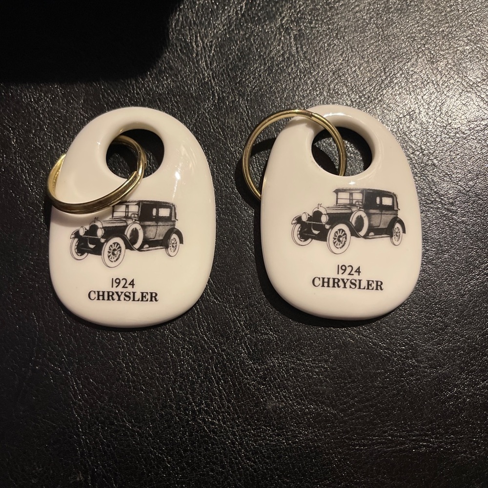 1924 Chrysler Canada Keychain, Royal Doulton Commemorative 1988 Vintage